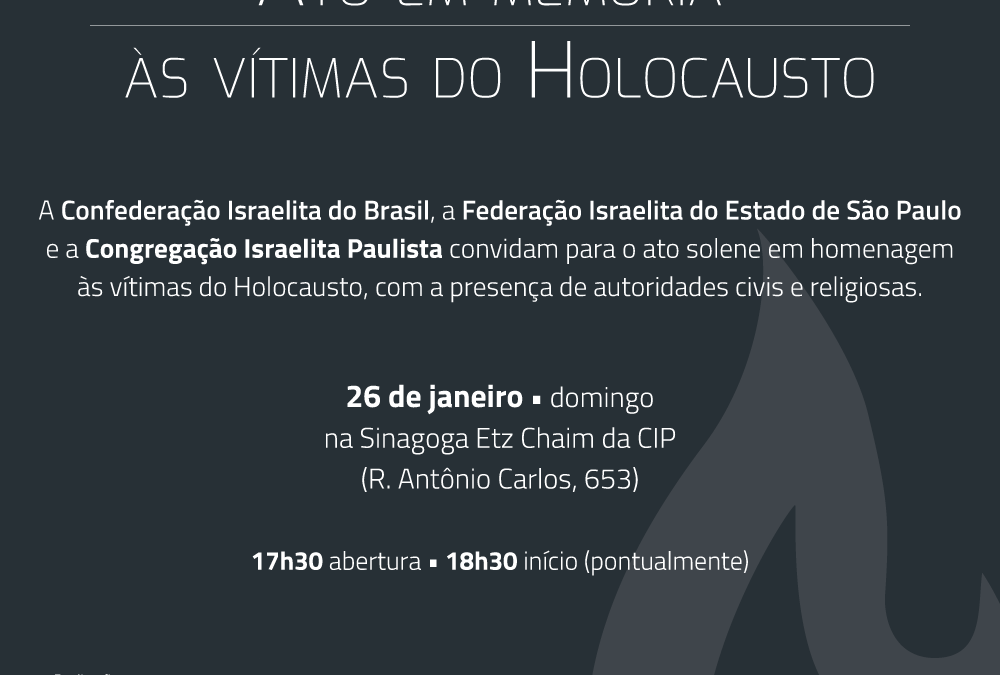 Ato em memória às vítimas do Holocausto
