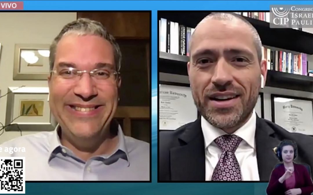 “Somos animais políticos”, constata o deputado Heni Ozi Cukier em live com o rabino Michel Schlesinger