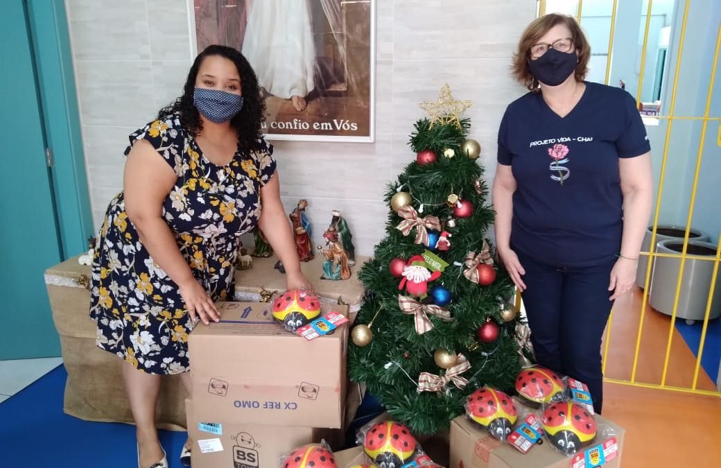 Projeto Vida doa mais de 100 brinquedos para crianças da Creche São Miguel