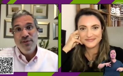 Patrícia Campos Mello e rabino Michel Schlesinger debateram sobre fake news, discurso de ódio e o jornalismo profissional