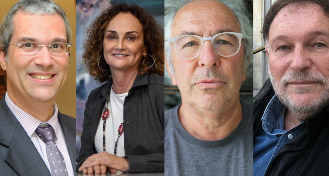 Rabino Michel conduz conversas com Milton Blay, Elena Landau e Milton Seligman