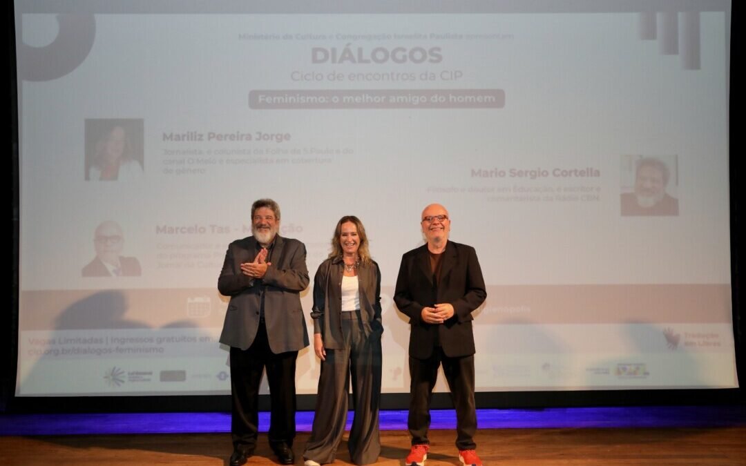 Diálogos da CIP reúne Cortella, Mariliz e Tas para discutir o papel transformador do feminismo